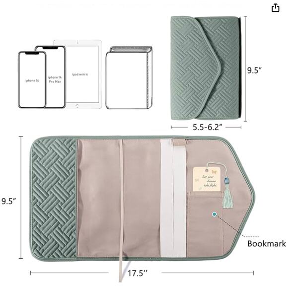 Reusable Book Cover With Magnet Closure, Protector for Paperback and Hardcover - Picture 2 of 6